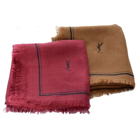 metallic scarf ysl|yves saint laurent cashmere scarf.